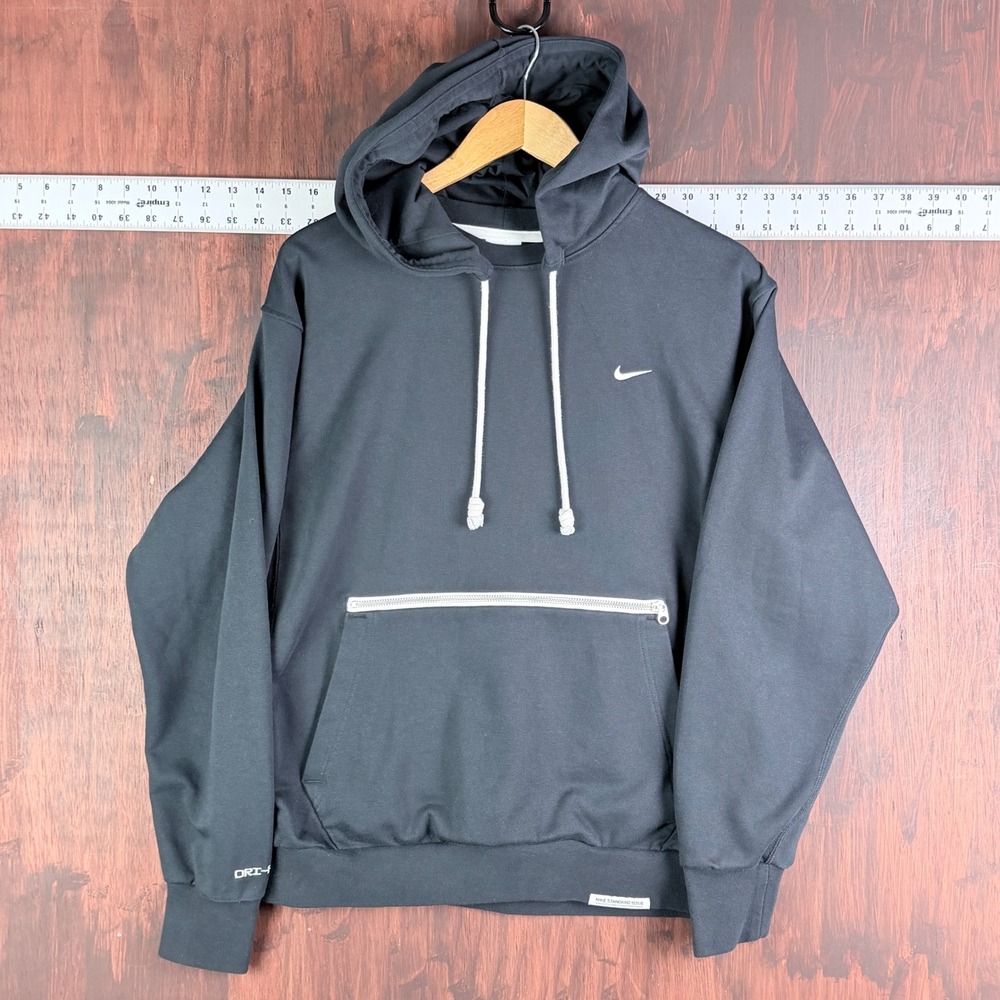 Nike Standard Issue Dri-FIT Hoodie‎ Mens Medium Black Zippered Utility Pocket